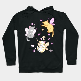 fairy kitties (pink/white/orange) Hoodie